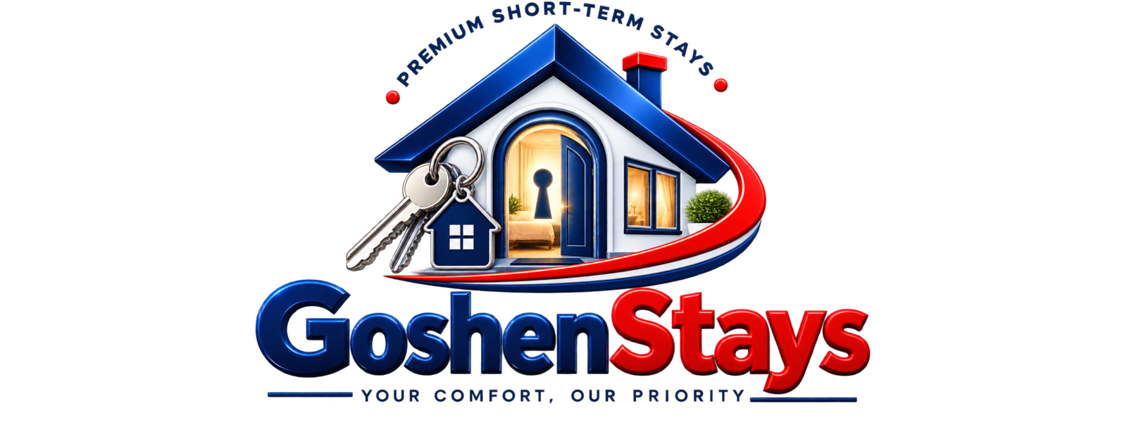 Goshen Stays logo — premium short-term stays across South Africa